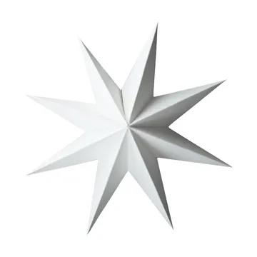 Zawieszka dekoracyjna Paper winter star - White, medium, Ø14 cm - DBKD