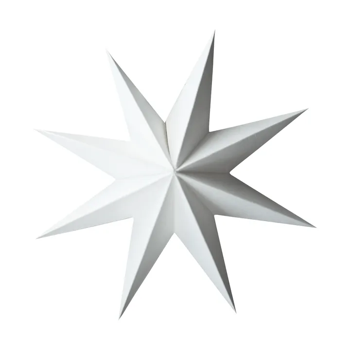Zawieszka dekoracyjna Paper winter star - White, medium, Ø14 cm - DBKD