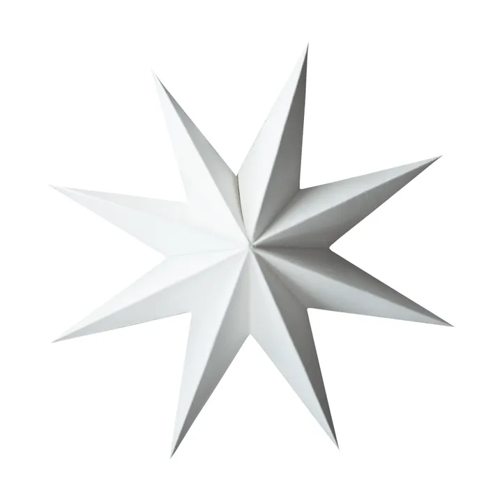 Zawieszka dekoracyjna Paper winter star - White, small, Ø9 cm - DBKD