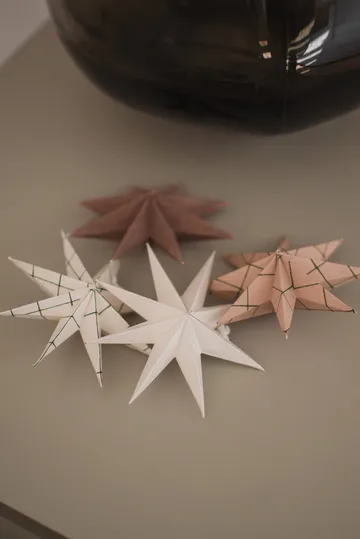 Zawieszka dekoracyjna Paper winter star - White, small, Ø9 cm - DBKD