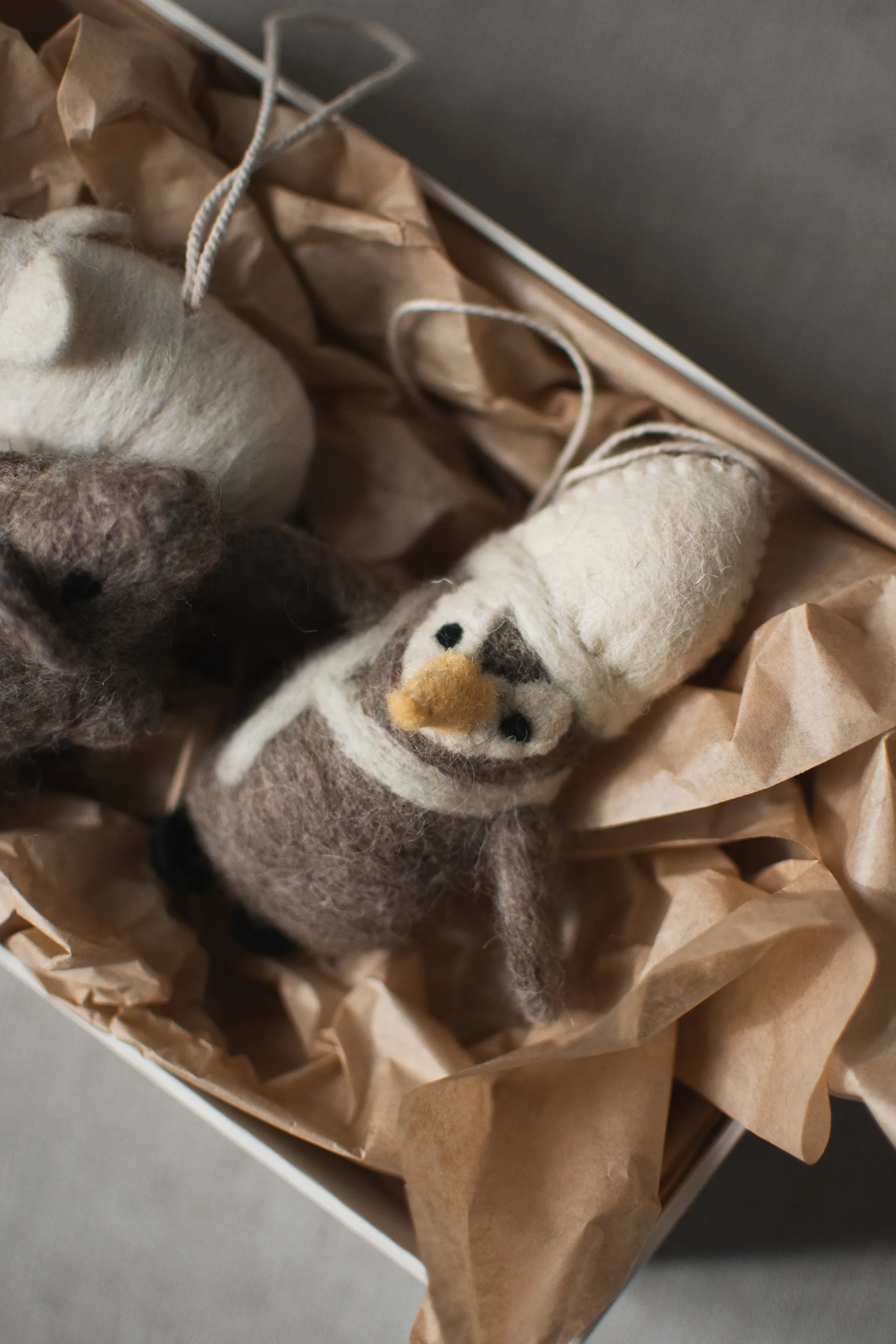 Zawieszka dekoracyjna, pingwin, Beżowo-biały DBKD