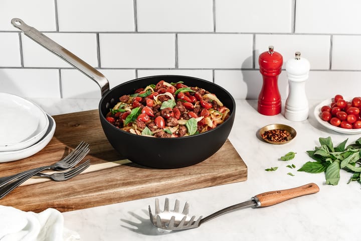 De Buyer B Bois chochla do spaghetti z drewnianą rączką, Nierdzewny stal De Buyer