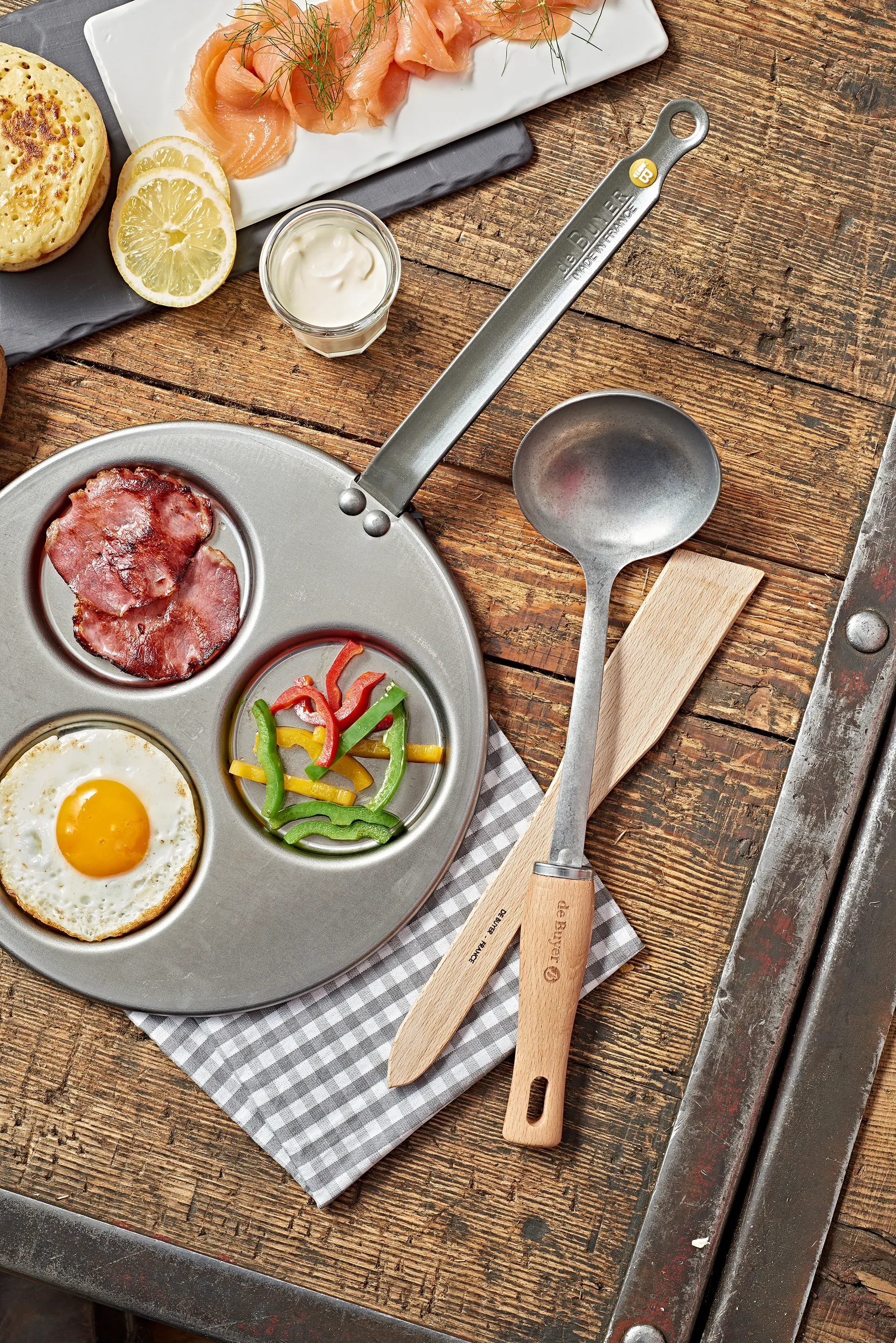 De Buyer B Bois chochla do zupy z drewnianą rączką, Nierdzewny stal De Buyer