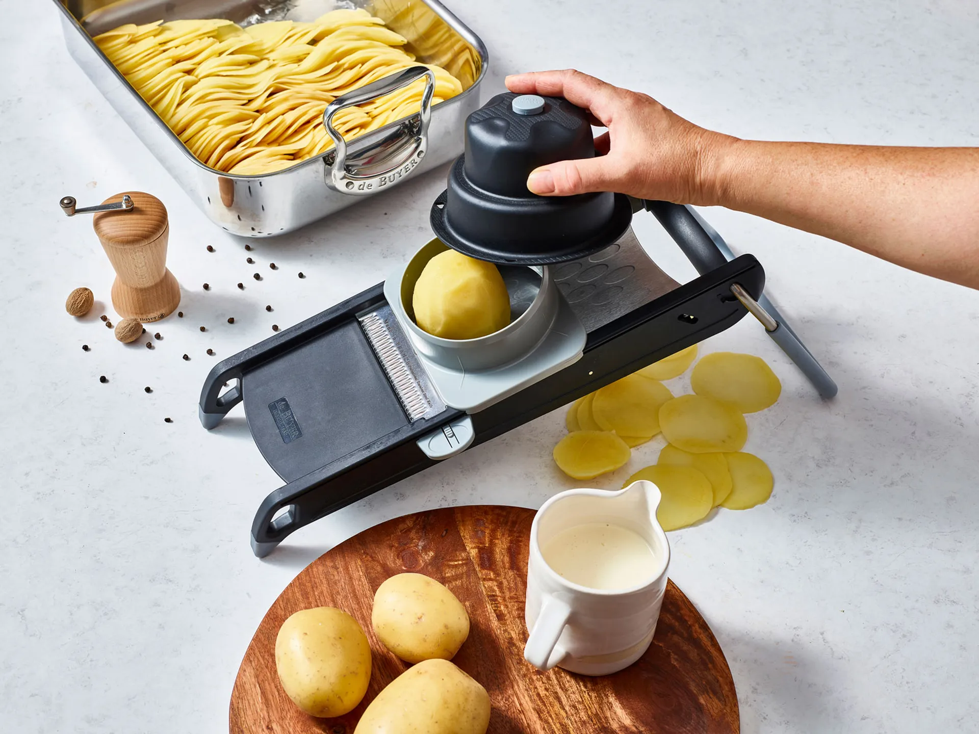 De Buyer Swing Plus mandolin, Czarny De Buyer