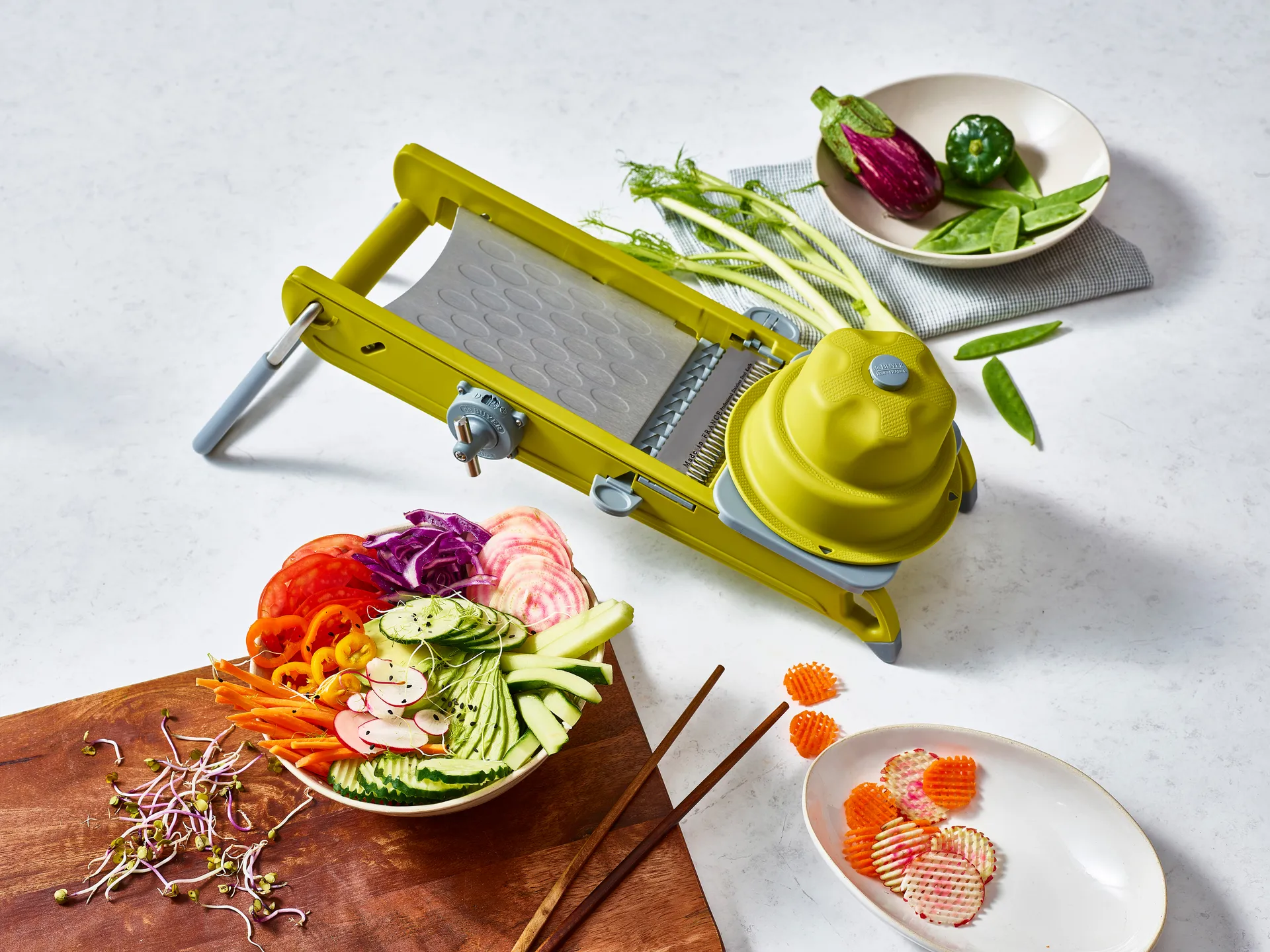 De Buyer Swing Plus mandolin, Zielony De Buyer