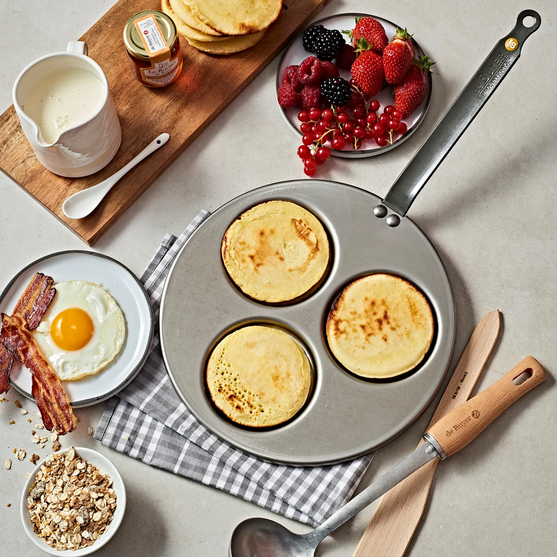 Patelnia na placki Mineral B, 27 cm De Buyer