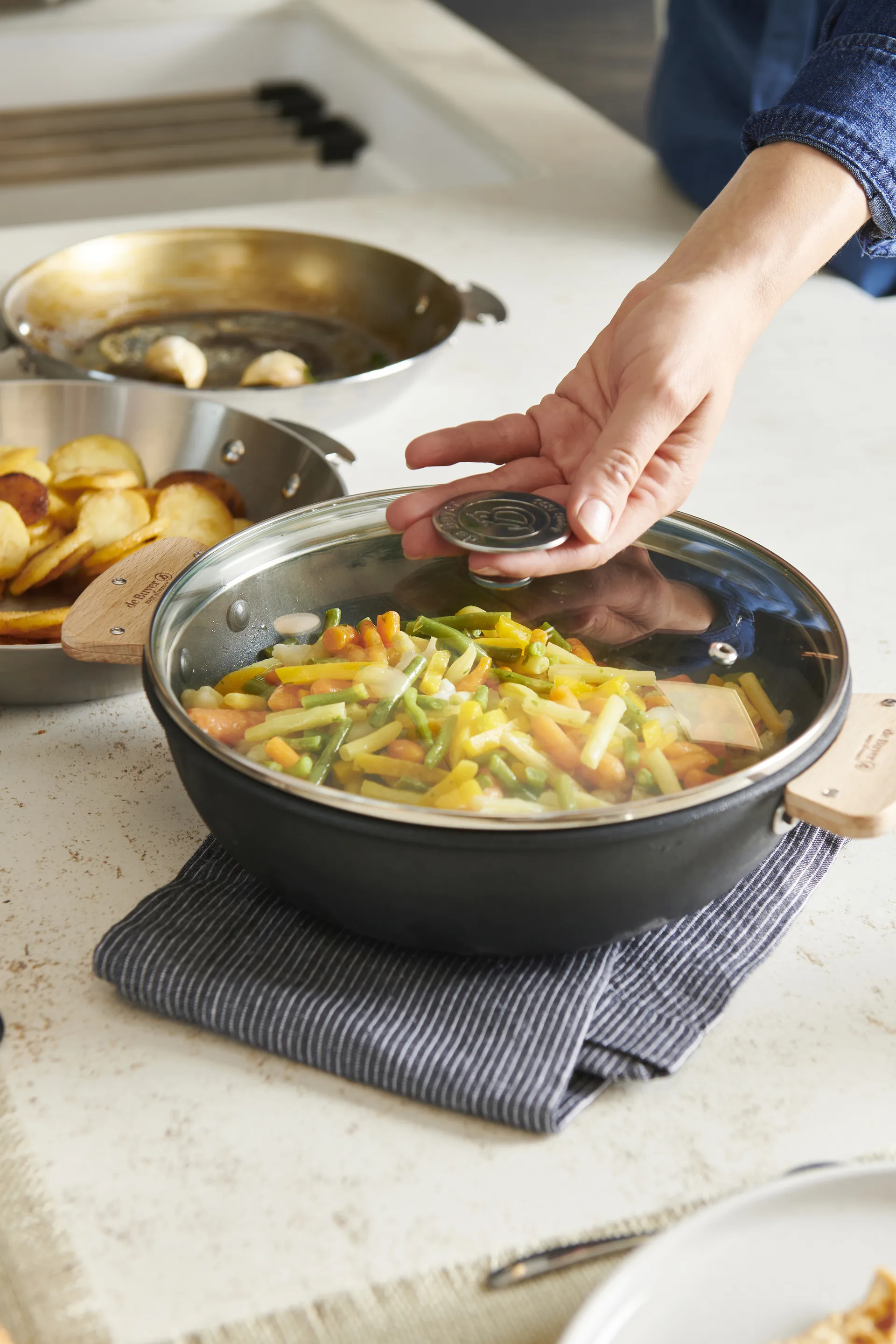 Pokrywka szklana  Alchimy, Ø18 cm De Buyer