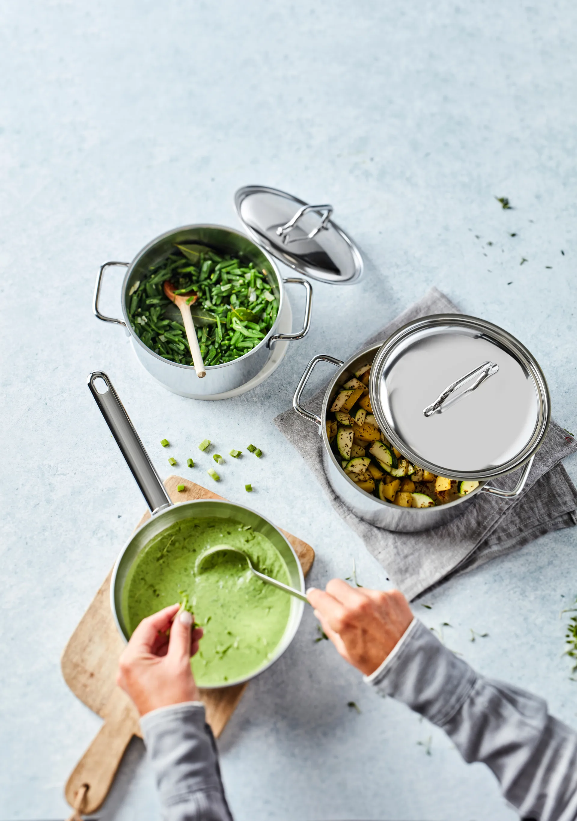 Demeyere Apollo 7 garnek niski ze stali nierdzewnej, 2,2 L Demeyere