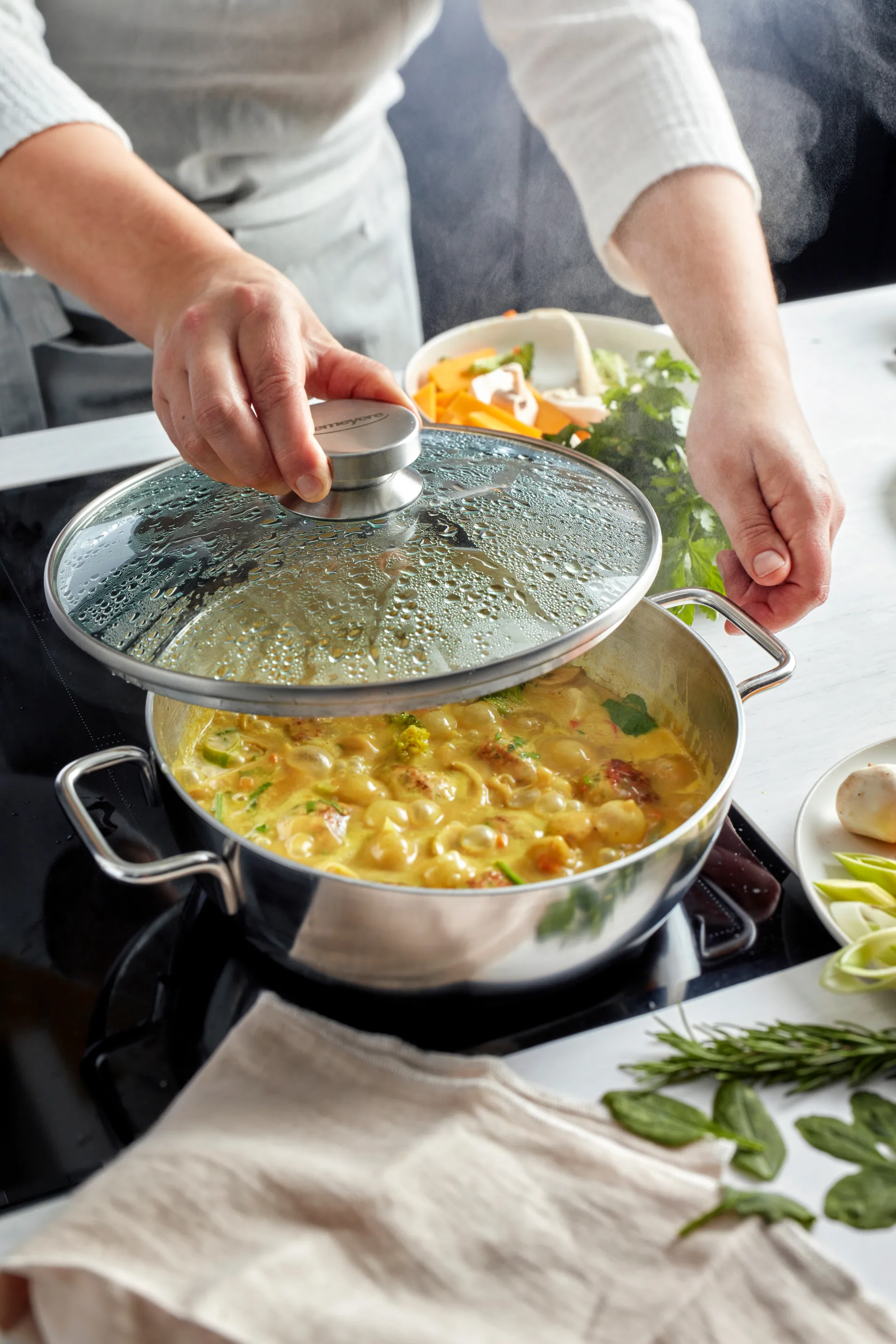 Demeyere Apollo 7 patelnia do serwowania ze stali nierdzewnej, 4,8 L Demeyere