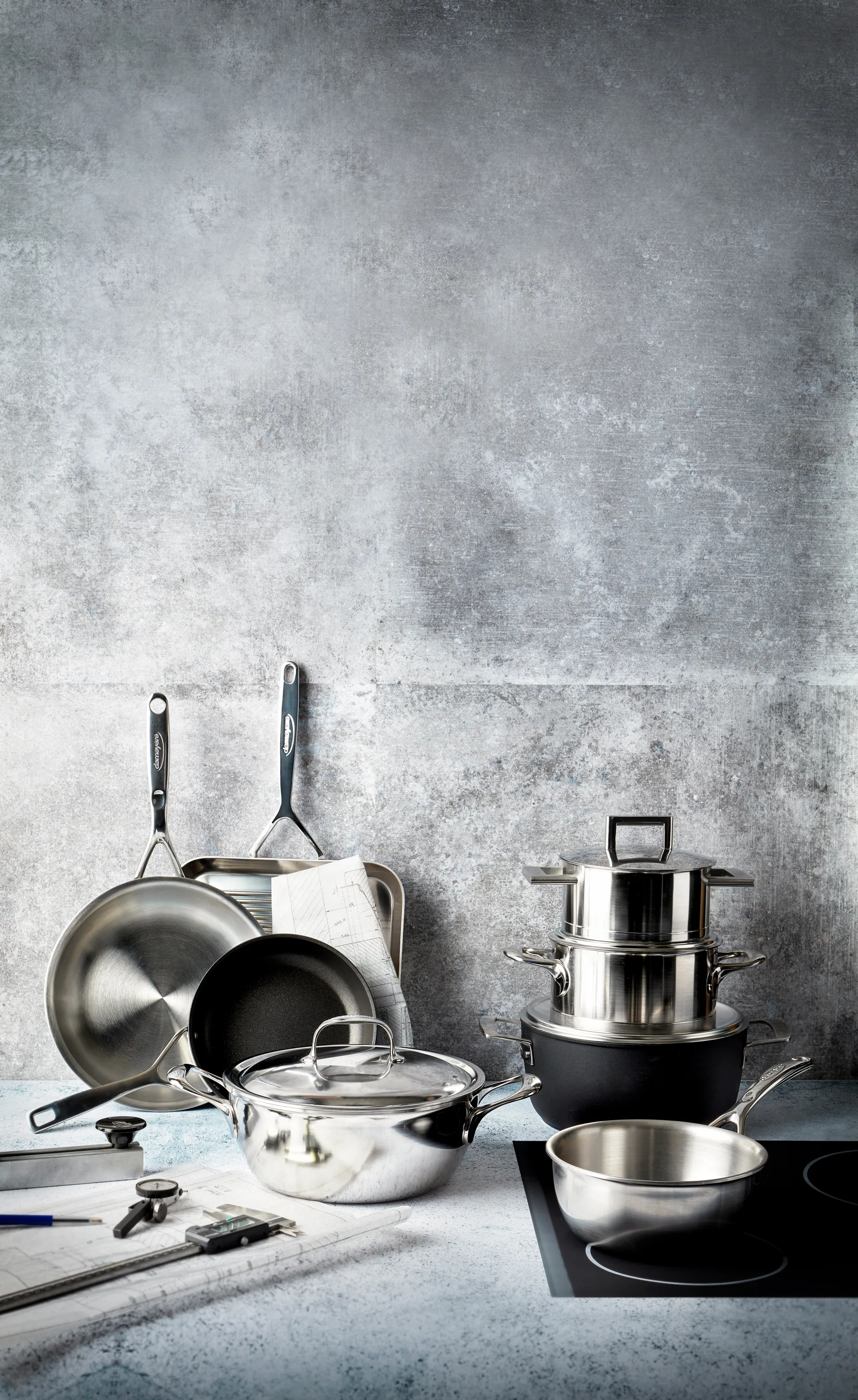 Demeyere Atlantis 7 patelnia do serwowania ze stali nierdzewnej, 4,8 L Demeyere