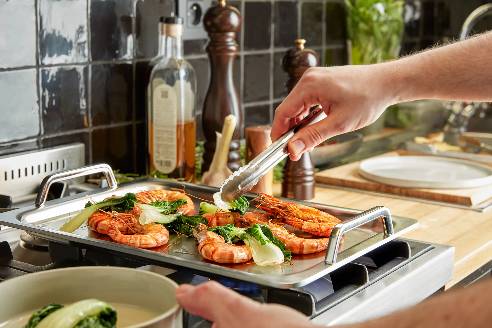 Specialties 5 Teppanyaki taca 5-ply 39x27 cm, Stal nierdzewna Demeyere