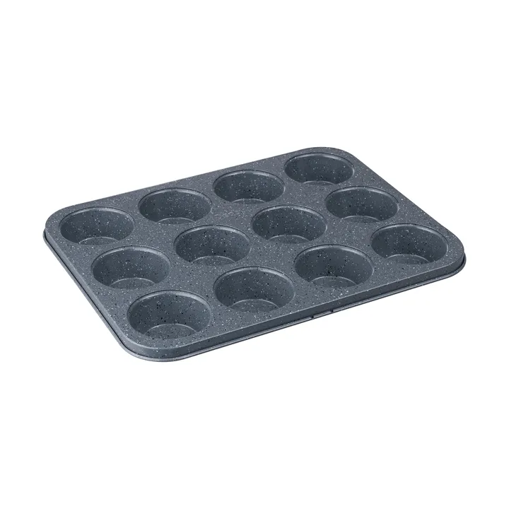 Forma do muffinek Quantanium Finish - Szary, 12 szt. - Denby