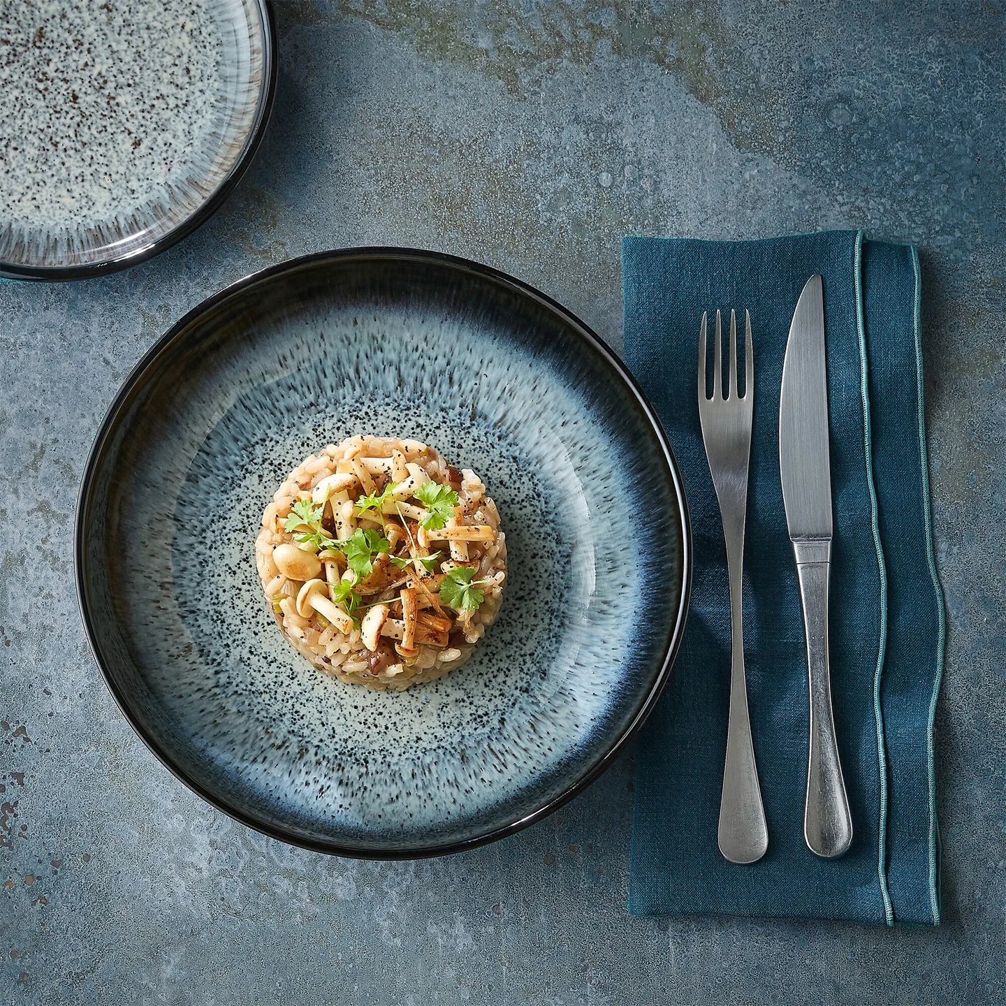 Halo miska do makaronu 22 cm, Niebieski-szaroczarny Denby