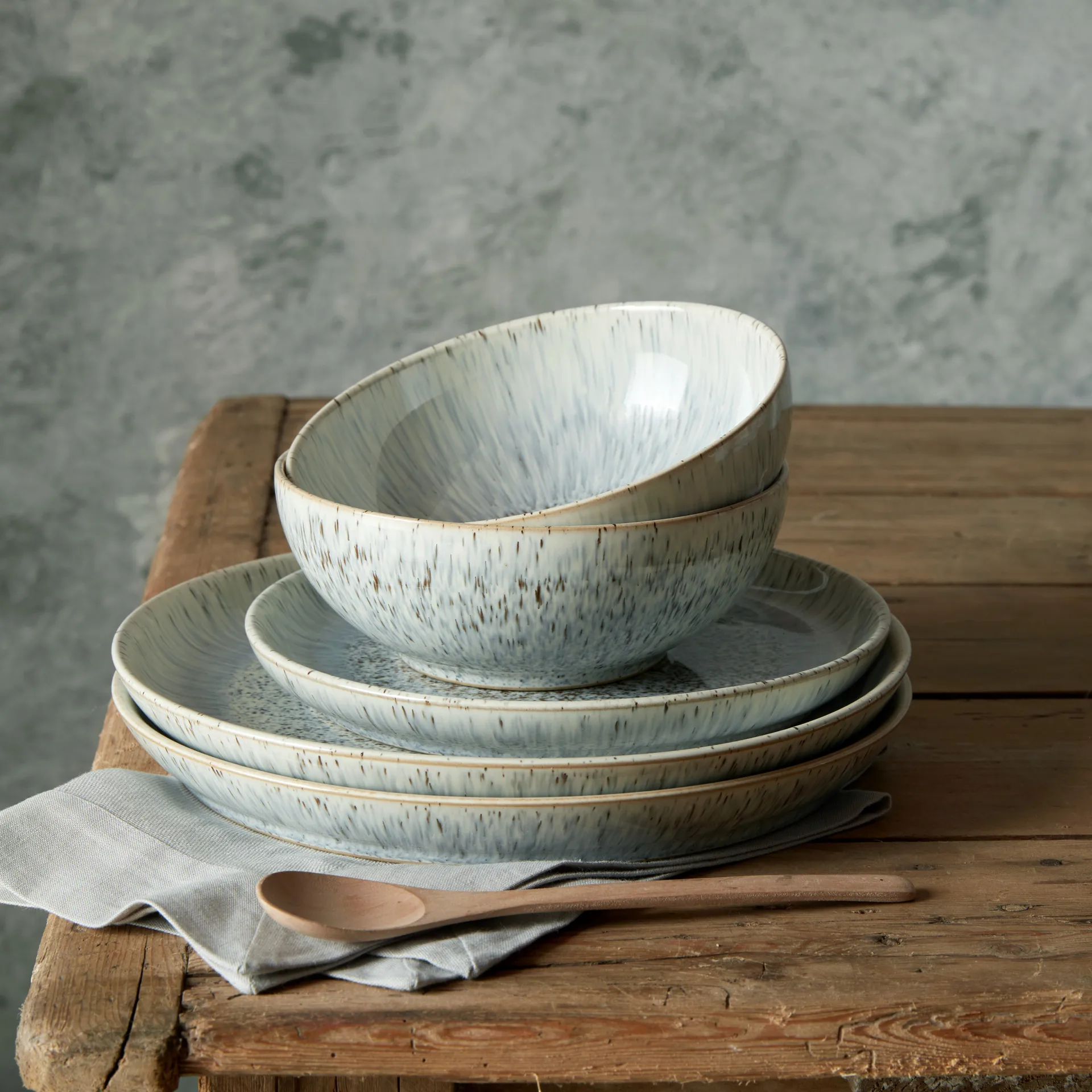 Halo Speckle coupe miseczka na płatki 17 cm, szary-brązowy Denby