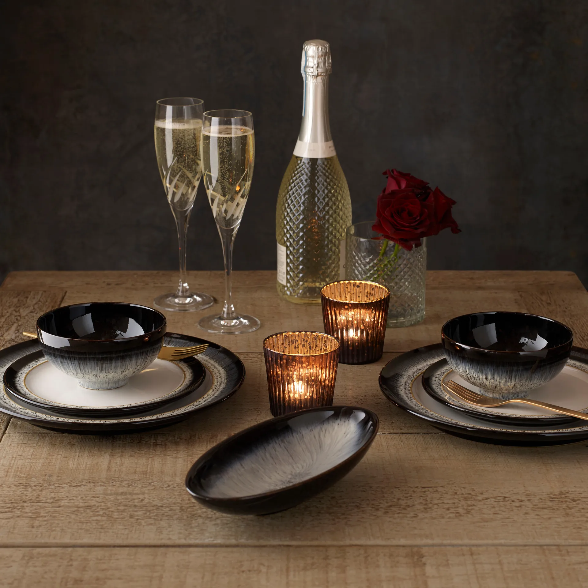 Halo talerz 24,5 cm, Niebieski-szary-czarny Denby