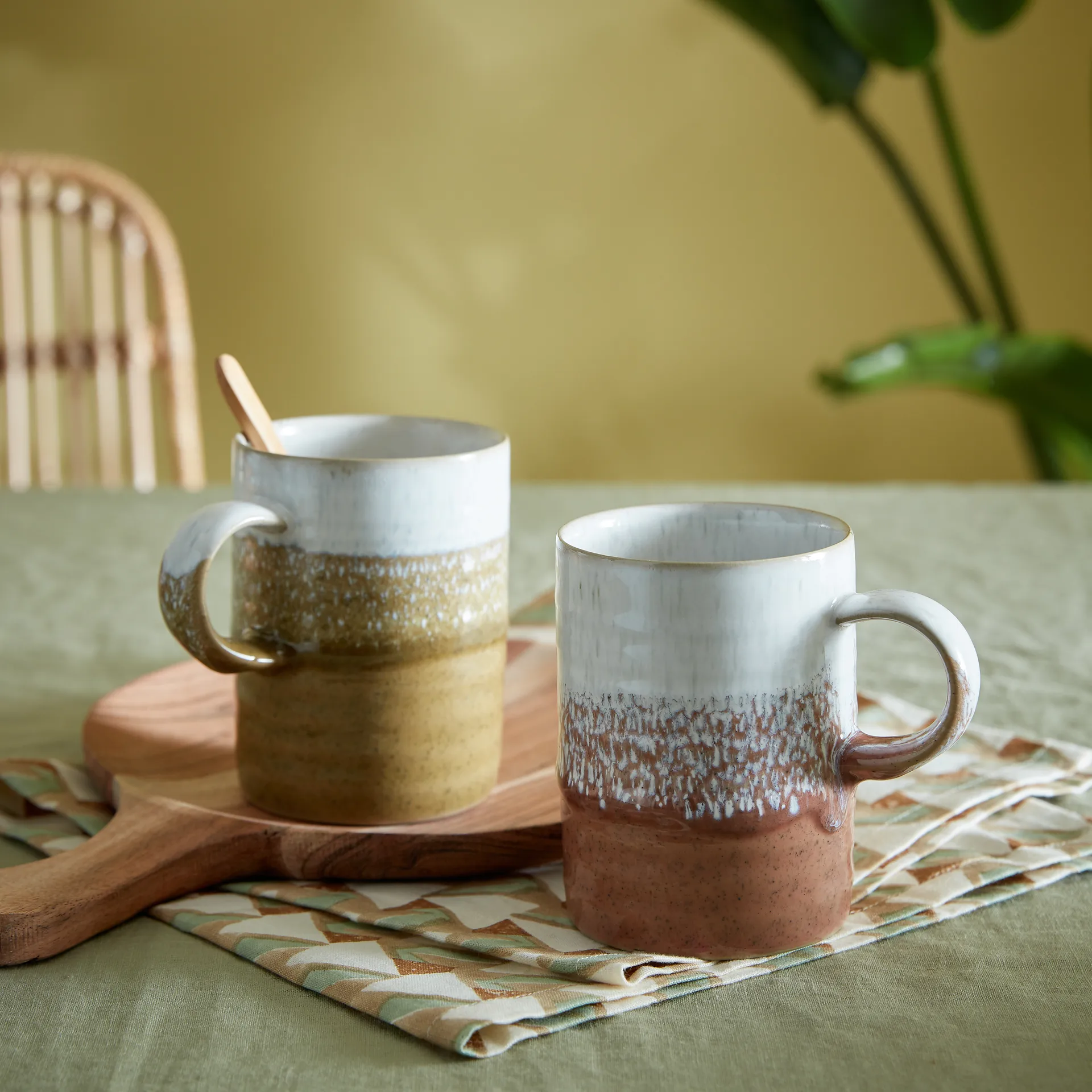 Kiln Accents kubki 400 ml, 2 sztuki, Ochre-rust Denby