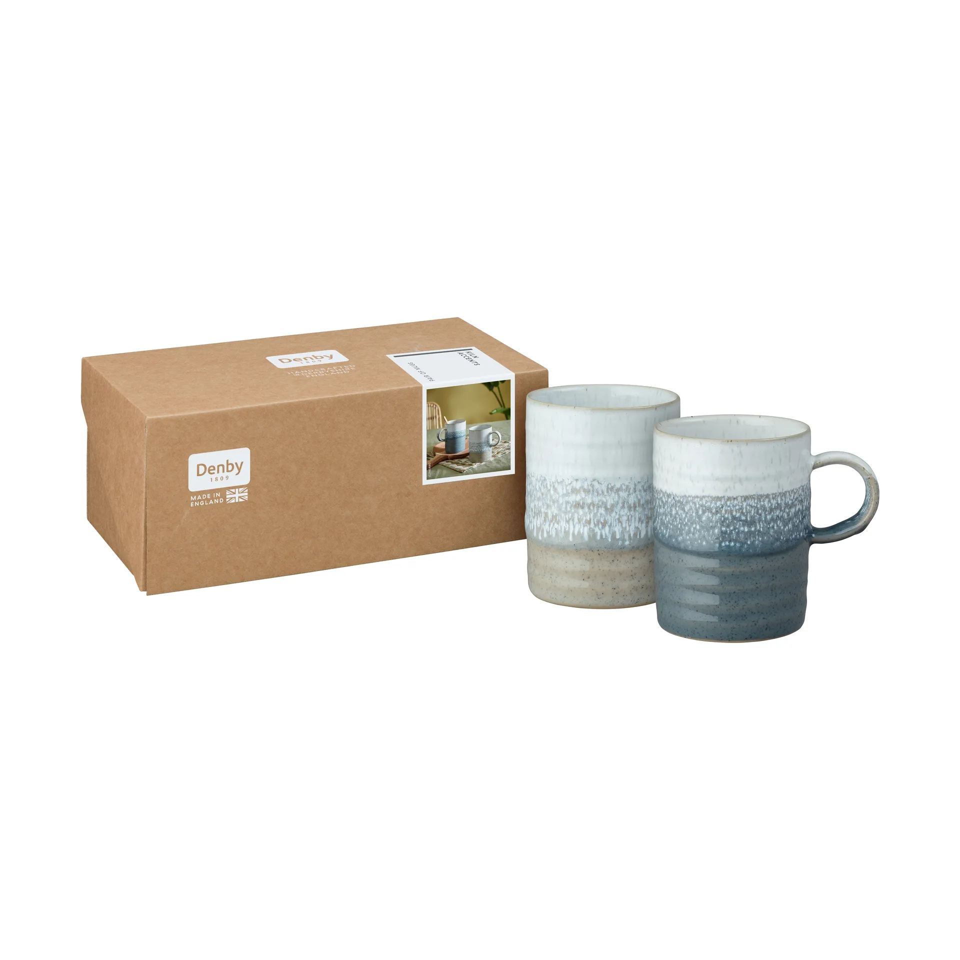 Kiln Accents kubki 400 ml, 2 sztuki, Taupe-slate Denby