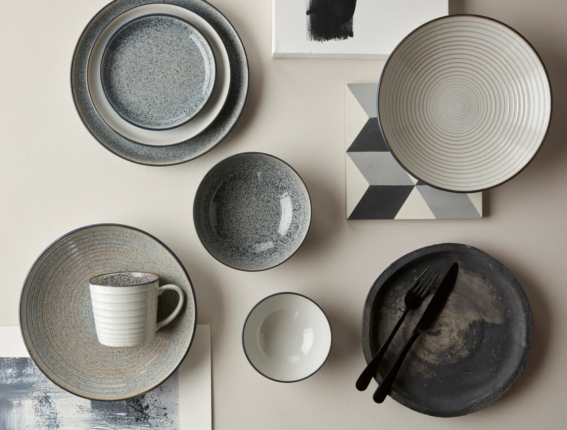 Miska ryflowana Studio Grey 25,5 cm, Granite Denby