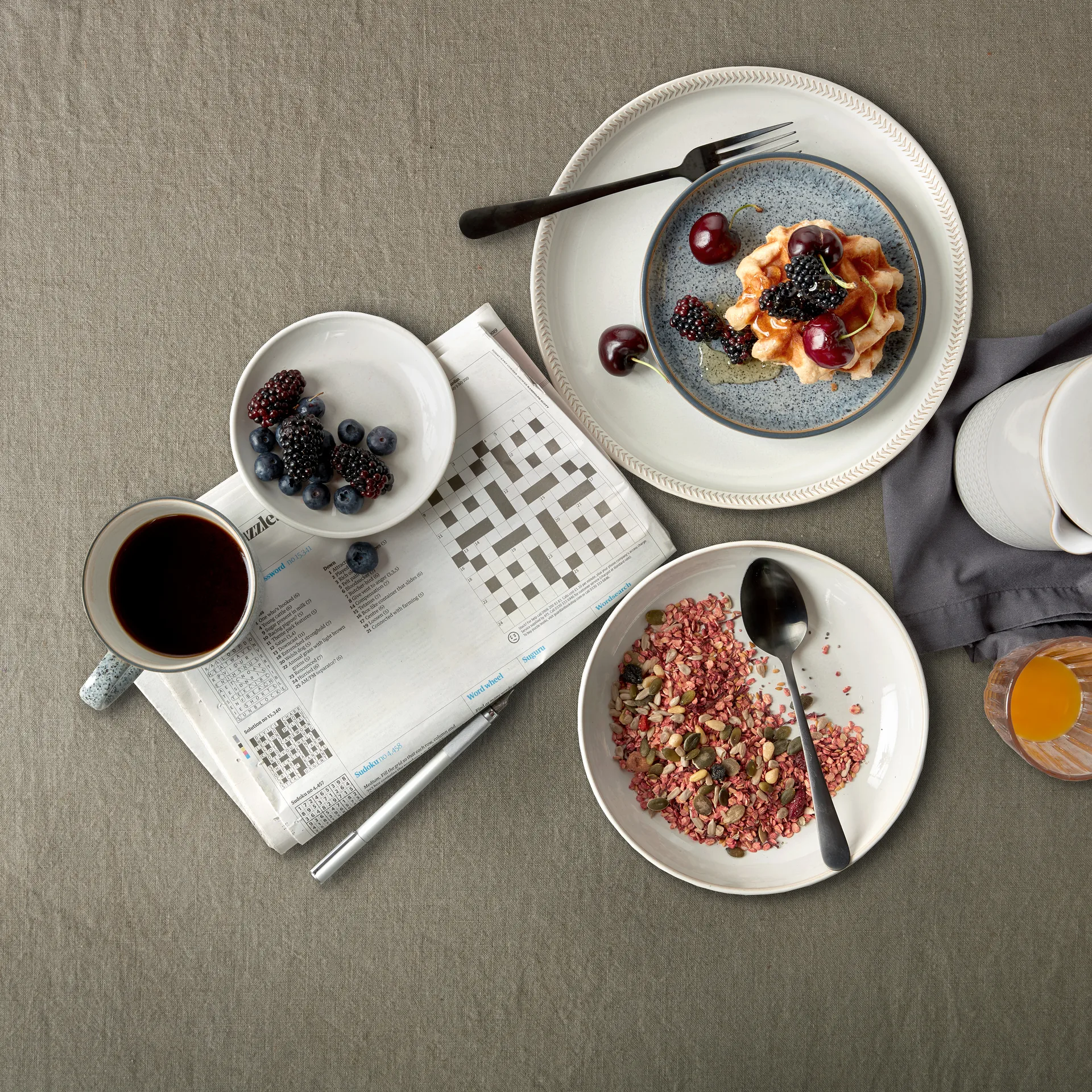 Natural Canwazon coupe talerz 26 cm, Textured Denby