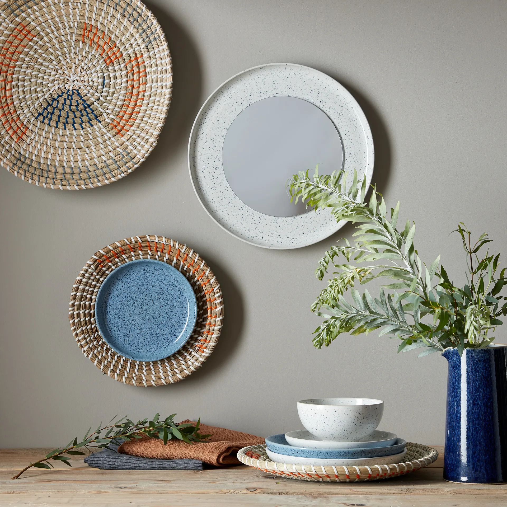 Studio Blue coupe talerz 21 cm, Chalk Denby