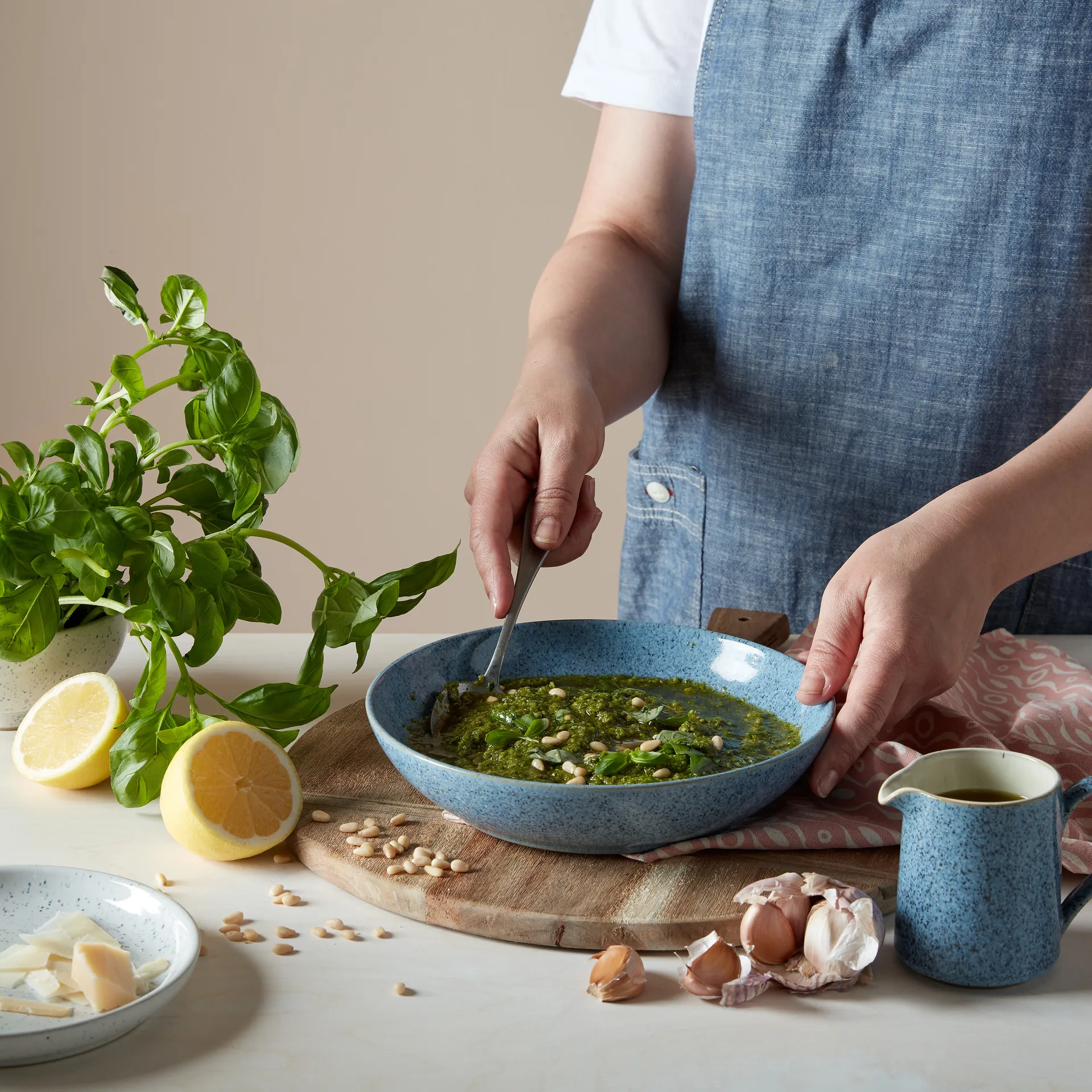 Studio Blue pasta miska 22 cm, Flint Denby
