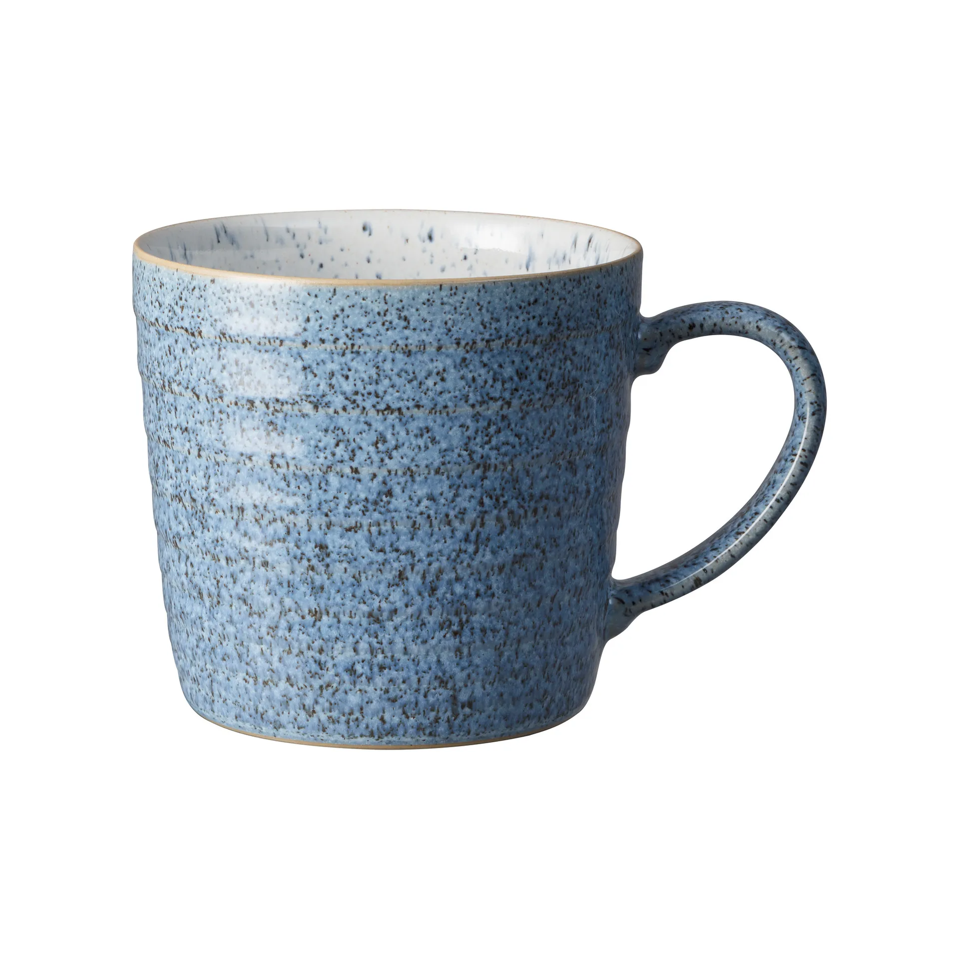Studio Blue ryflowany kubek 400 ml, Flint-chalk Denby