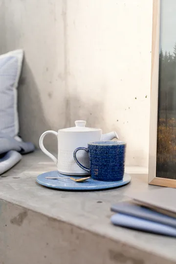 Studio Blue żłobiony kubek 400 ml - Cobalt-pebble - Denby