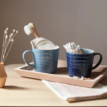 Studio Blue żłobiony kubek 400 ml - Flint-chalk - Denby
