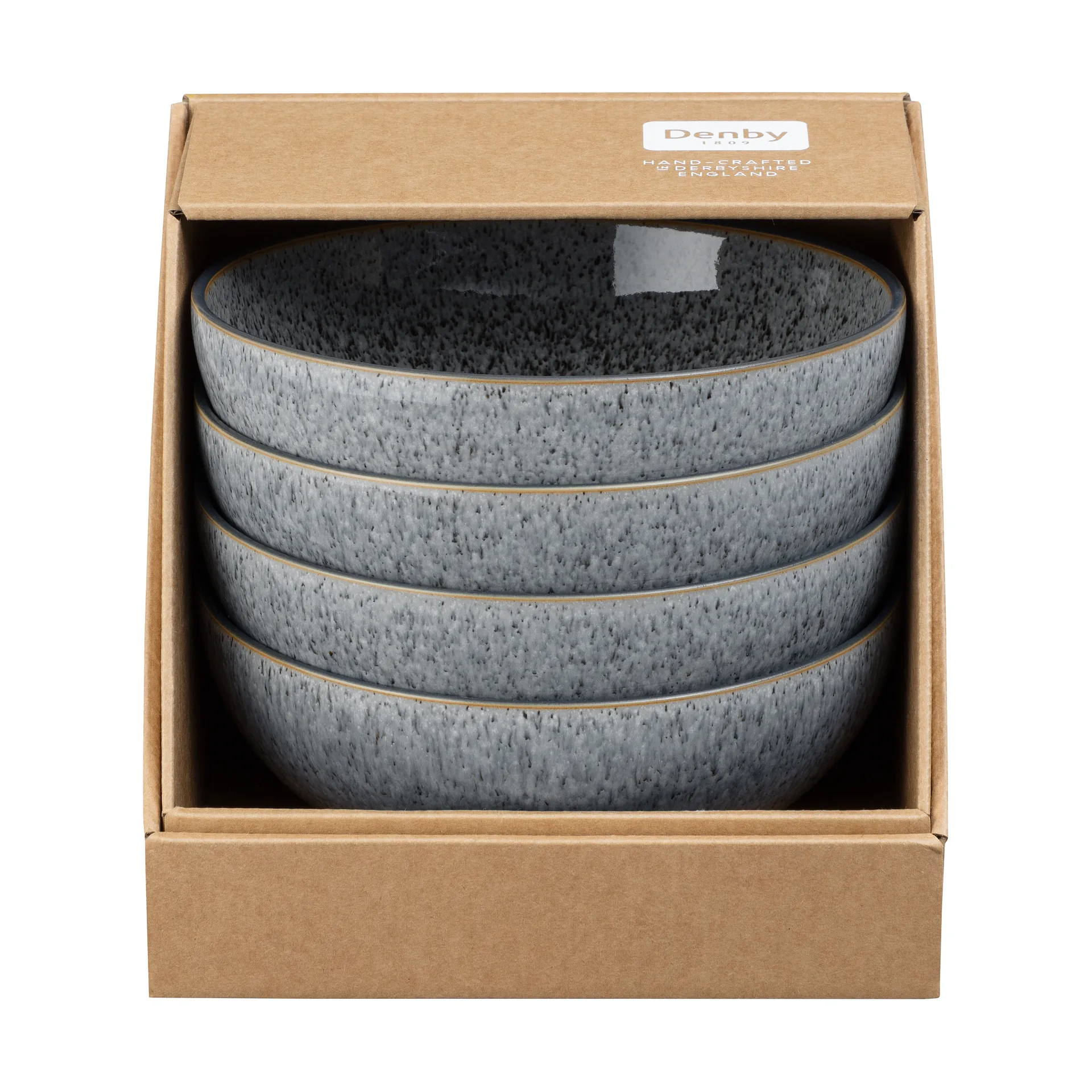Studio Grey coupe miseczka na płatki 17 cm 4-pack, Granite Denby