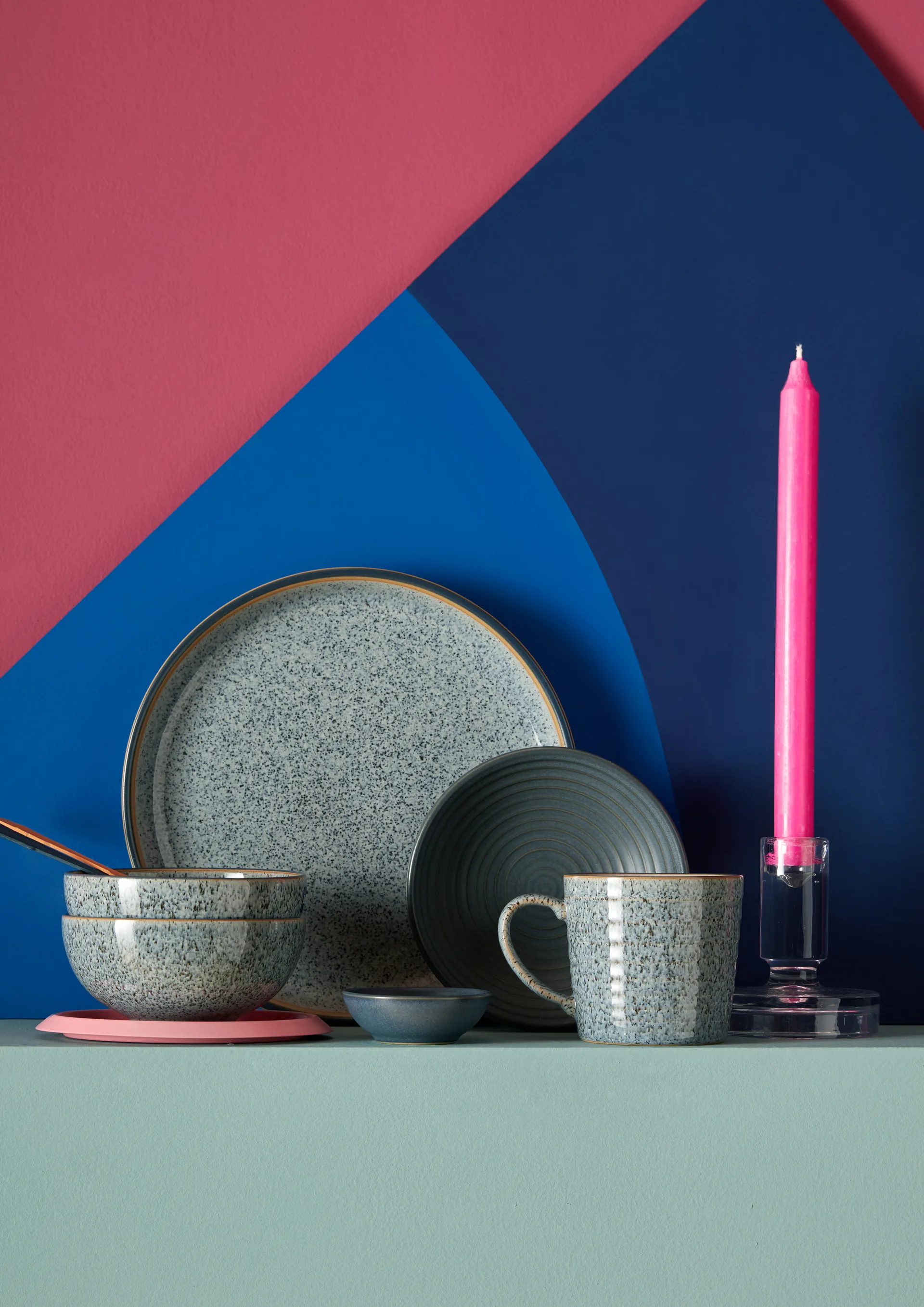 Studio Grey coupe miseczka na płatki 17 cm 4-pack, Granite Denby