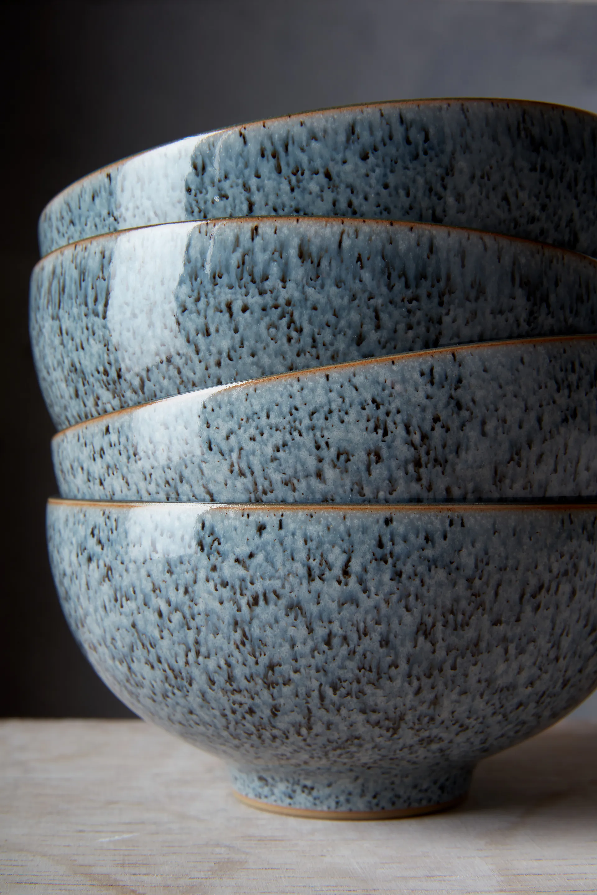 Studio Grey coupe miseczka na płatki 17 cm 4-pack, Granite Denby