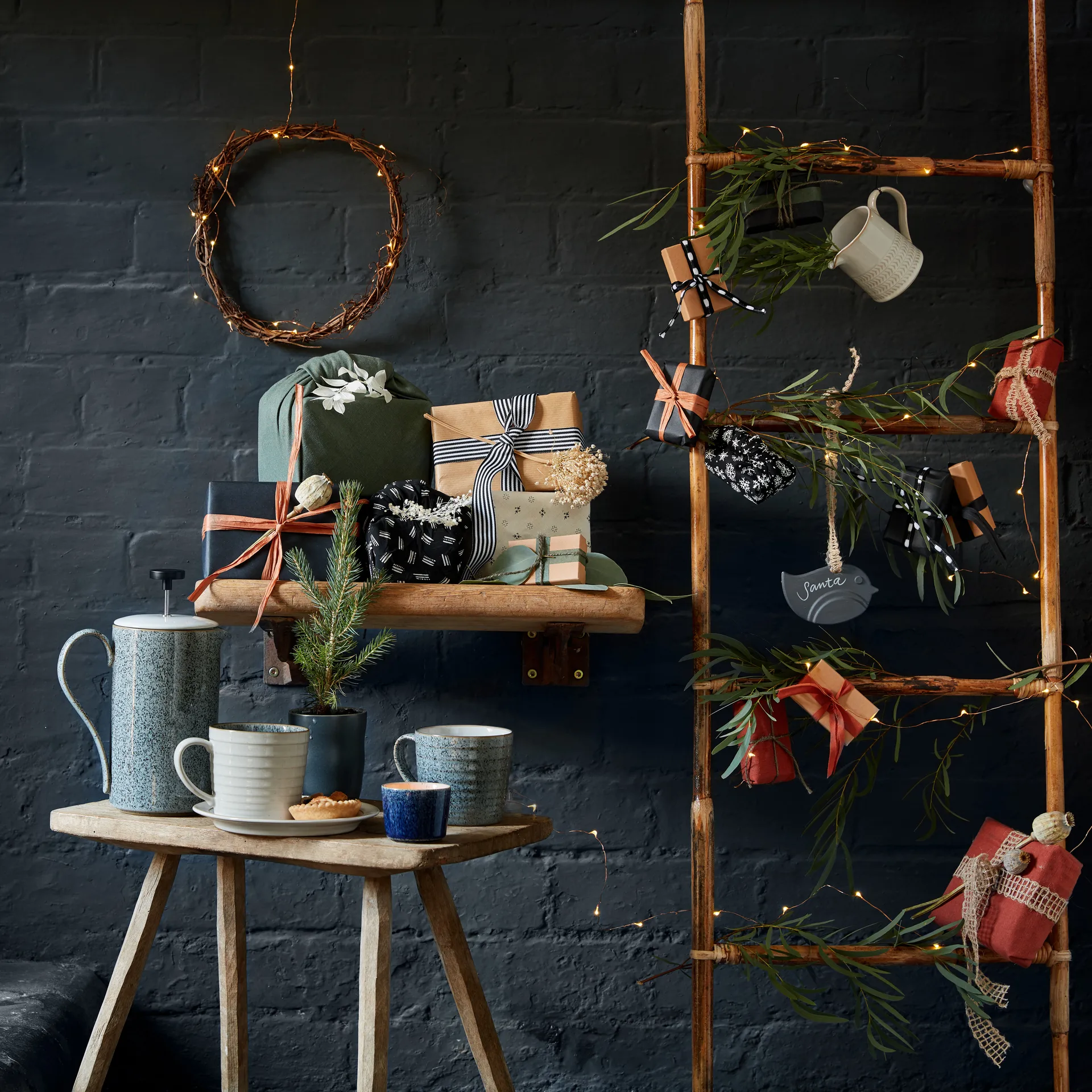 Studio Grey ryflowany kubek 400 ml, Granite Denby