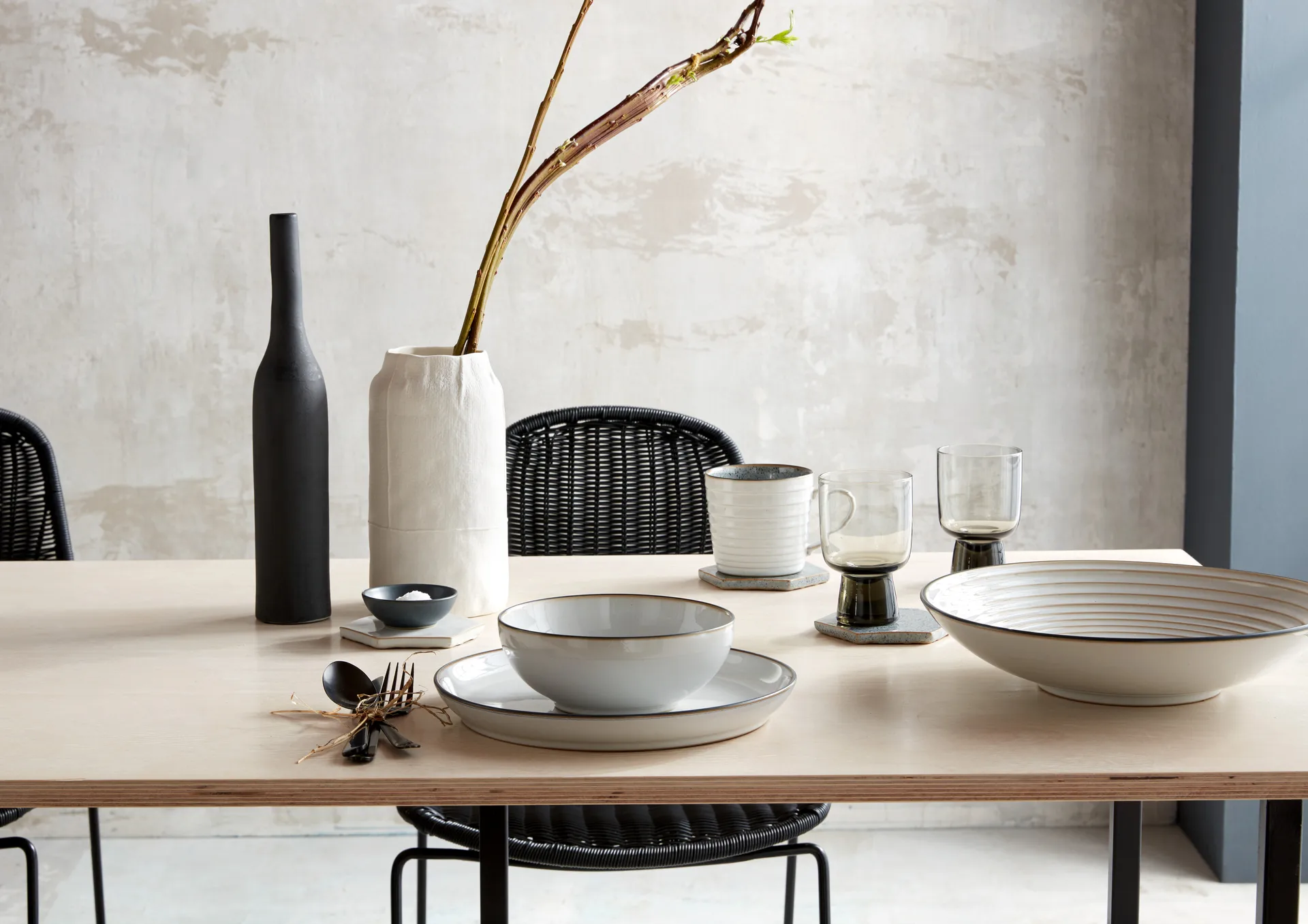 Studio Grey ryflowany kubek 400 ml, Quartz Denby