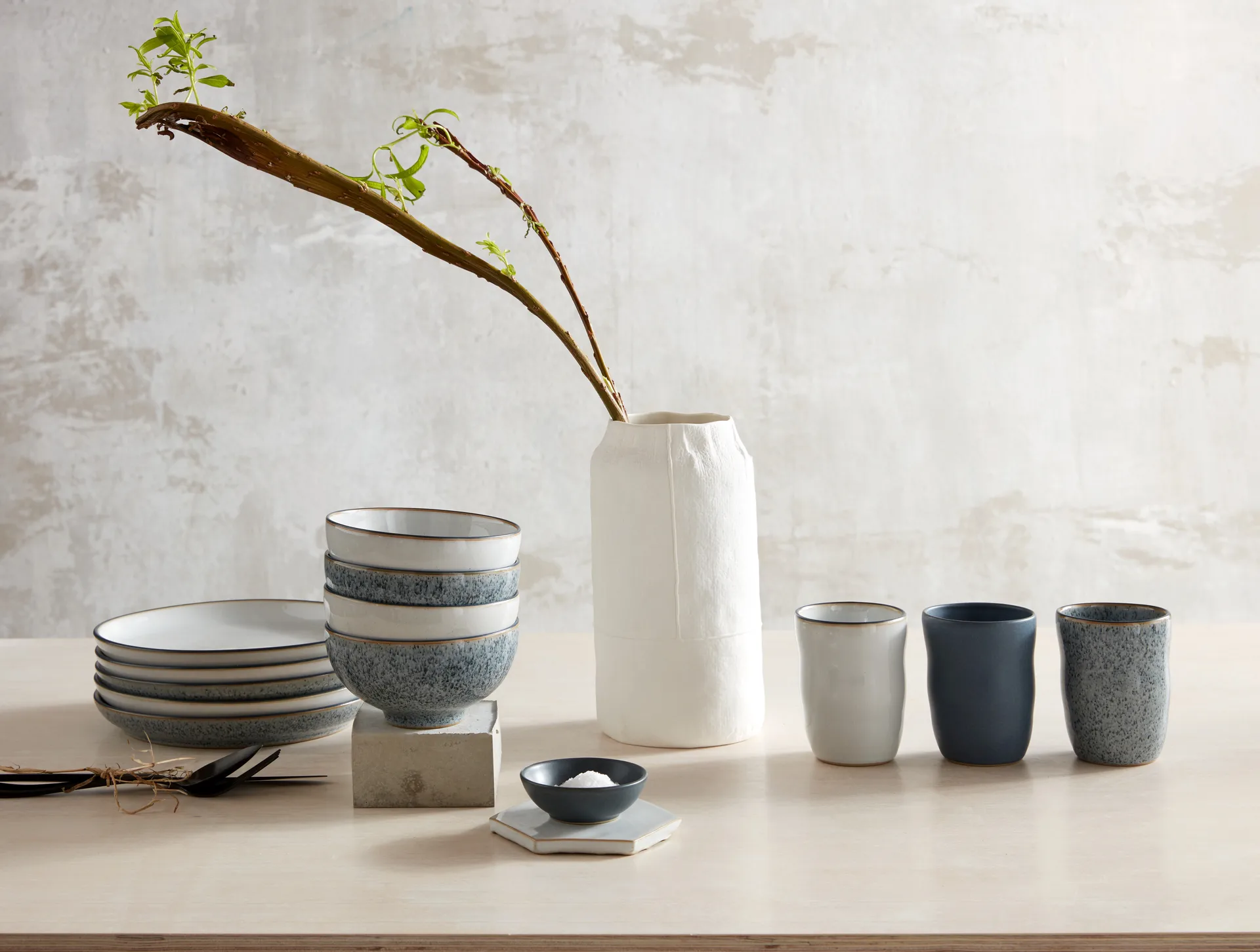 Studio Grey talerz 21 cm 4 szt, Granite Denby