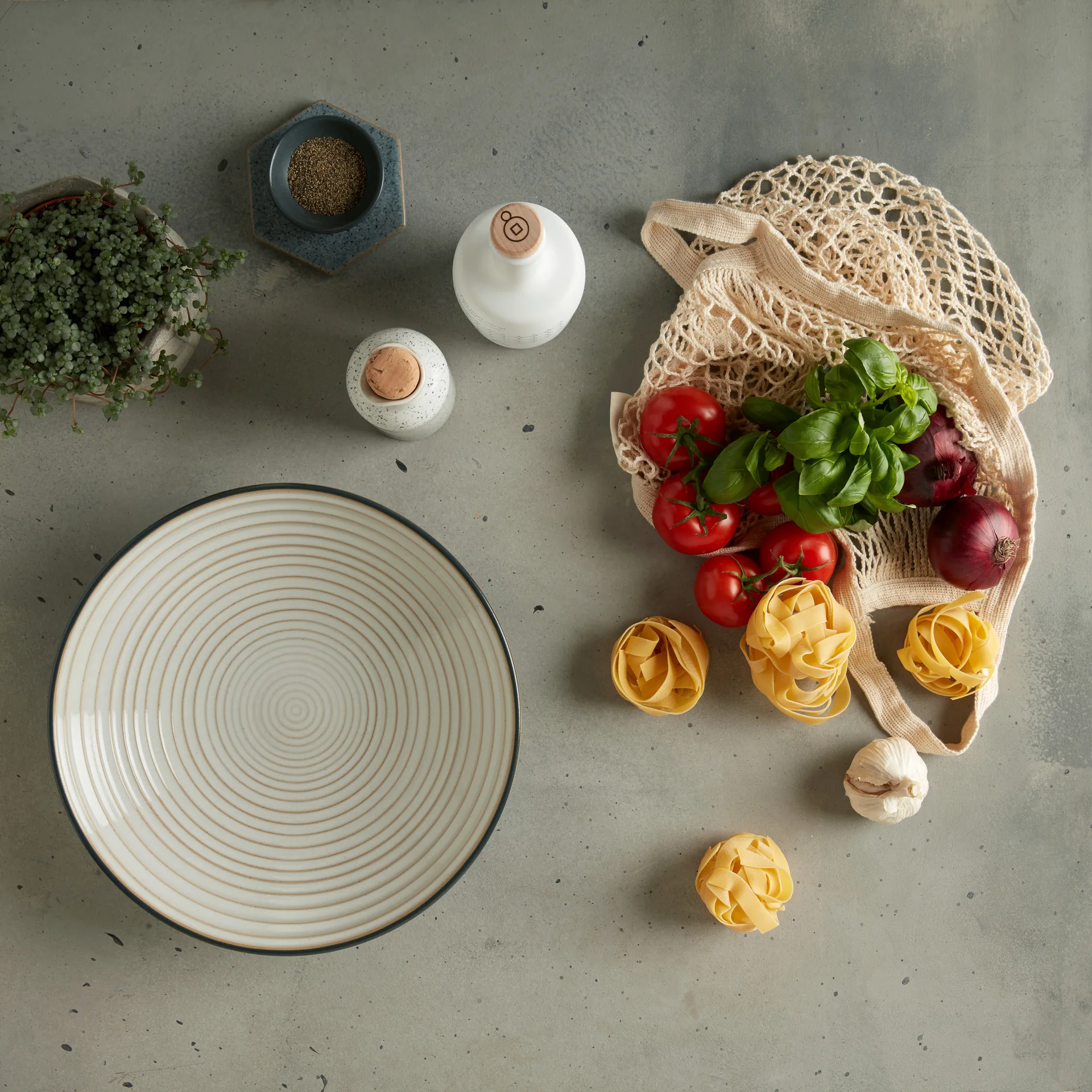 Studio Grey żebrowany miska 31 cm, Granite Denby