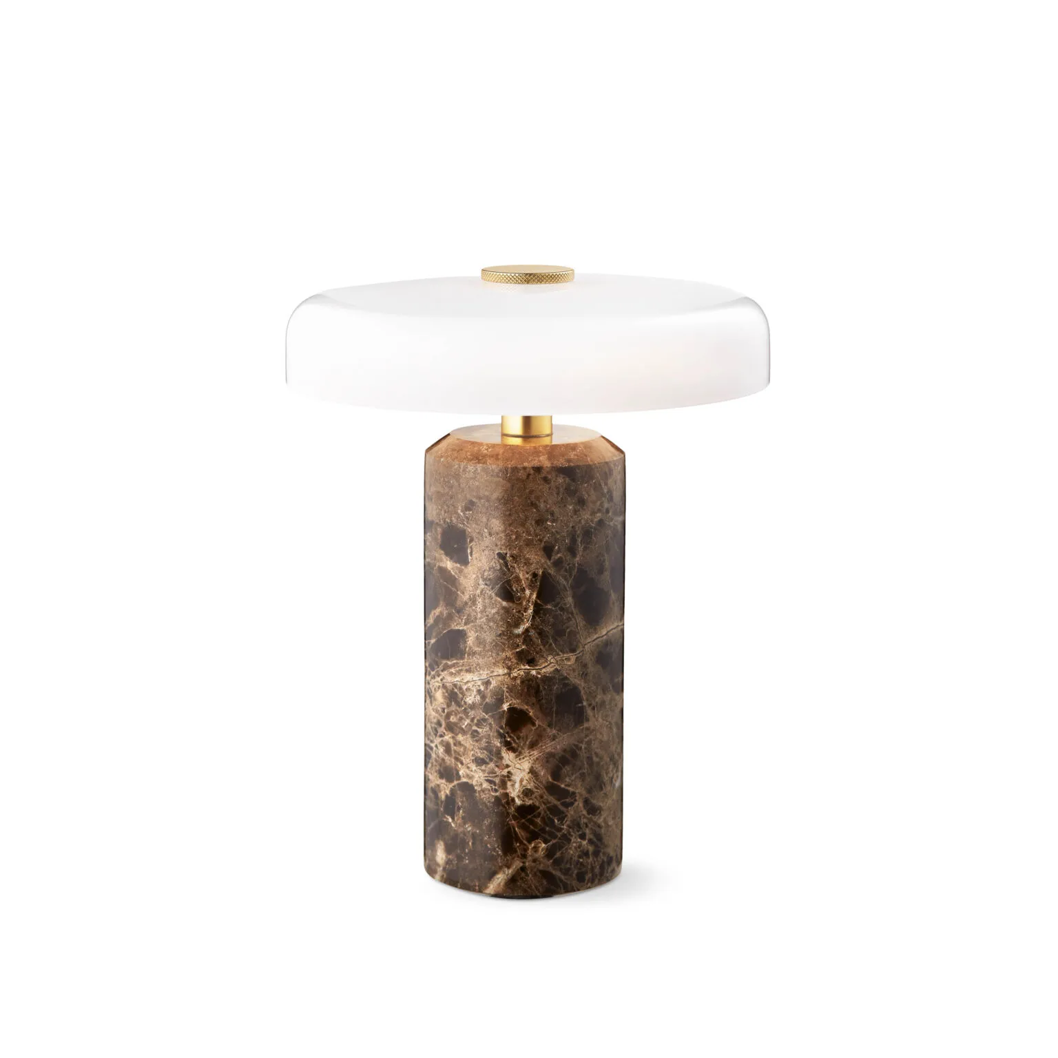 Lampa stołowa Trip  Ø17x21 cm marmur, Ciemny emperador–błyszczący opal Design By Us