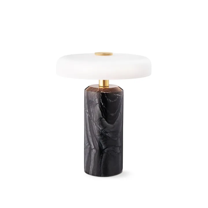 Lampa stołowa Trip  Ø17x21 cm marmur - Węgiel-matowy opal - Design By Us