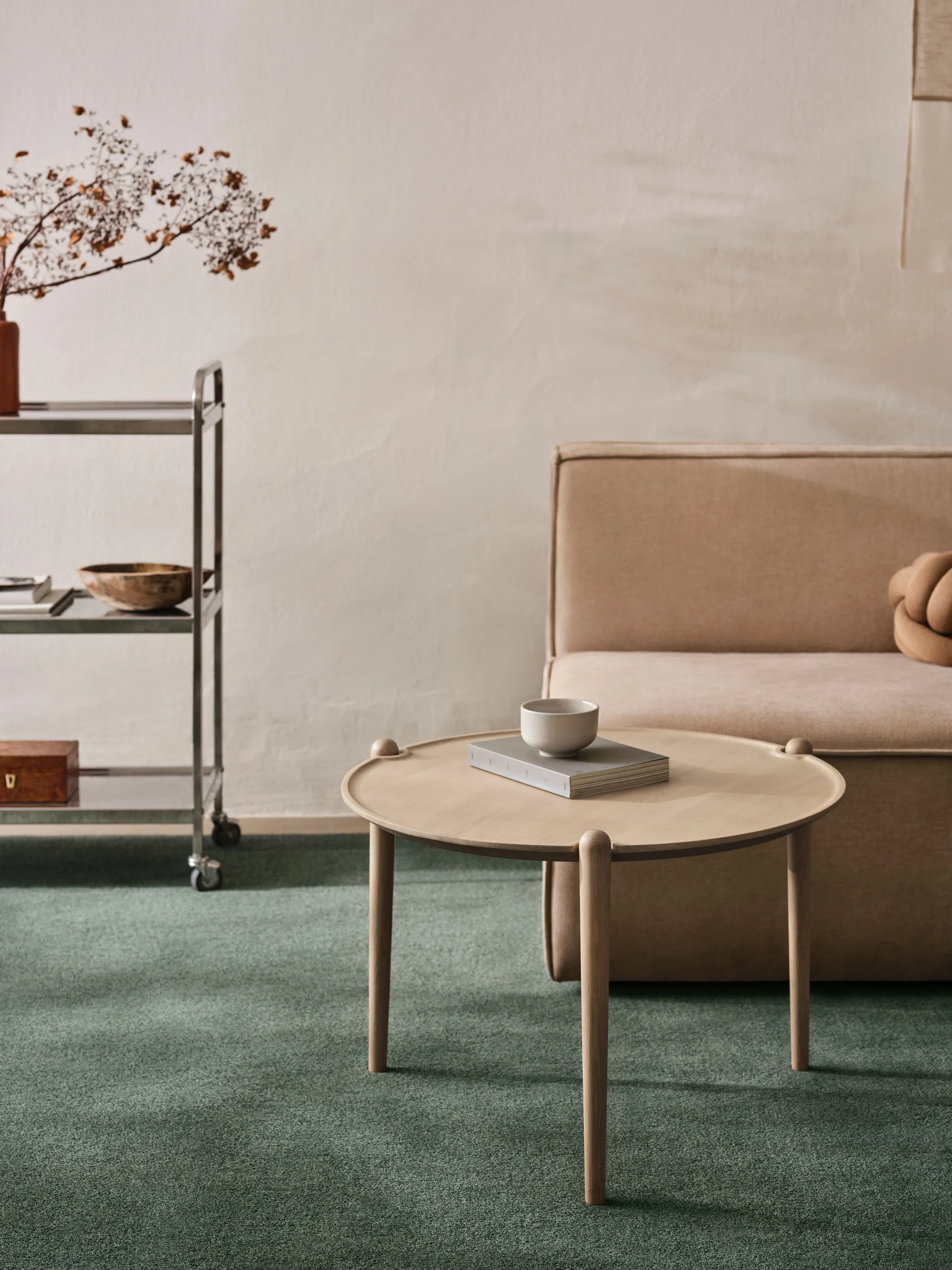 Aria stolik kawowy wysoki 46 cm, Light oak Design House Stockholm