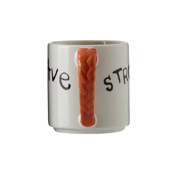 Astrid Lindgren Pippi jubileuszowy kubek 200 ml - Strong Kind Brave - Design House Stockholm