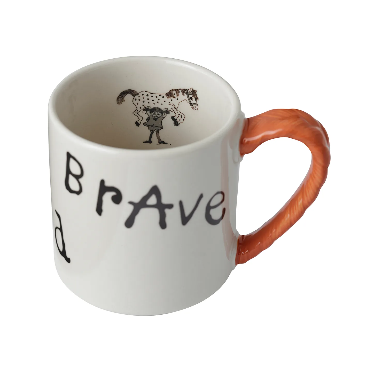 Astrid Lindgren Pippi jubileuszowy kubek 200 ml, Strong Kind Brave Design House Stockholm