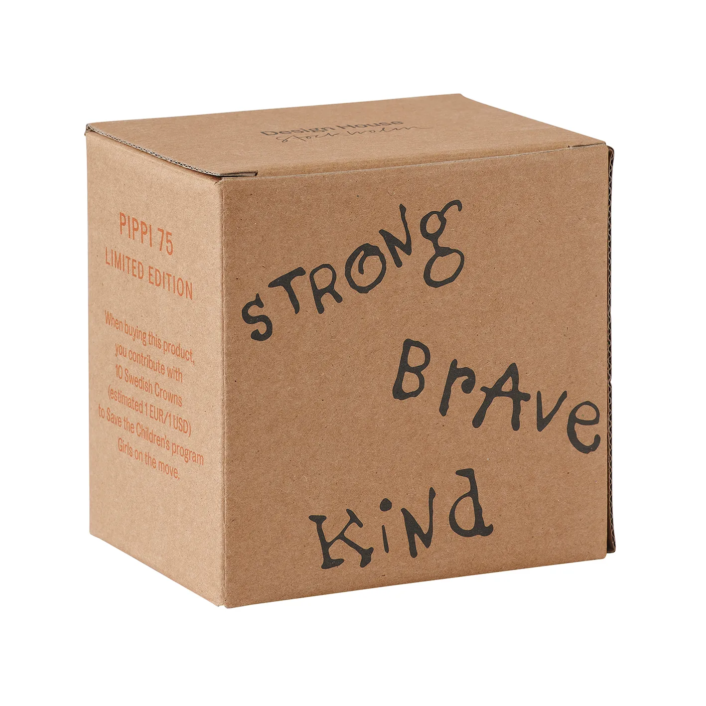 Astrid Lindgren Pippi jubileuszowy kubek 200 ml, Strong Kind Brave Design House Stockholm