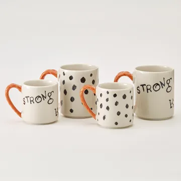 Astrid Lindgren Pippi jubileuszowy kubek 200 ml - Strong Kind Brave - Design House Stockholm