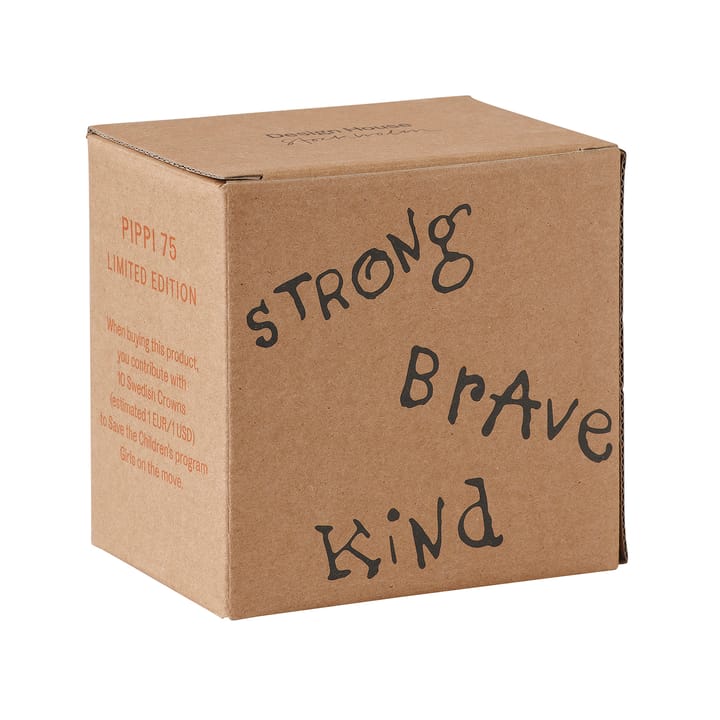 Astrid Lindgren Pippi rocznicowy kubek 20 cl, Strong Kind Brave Design House Stockholm