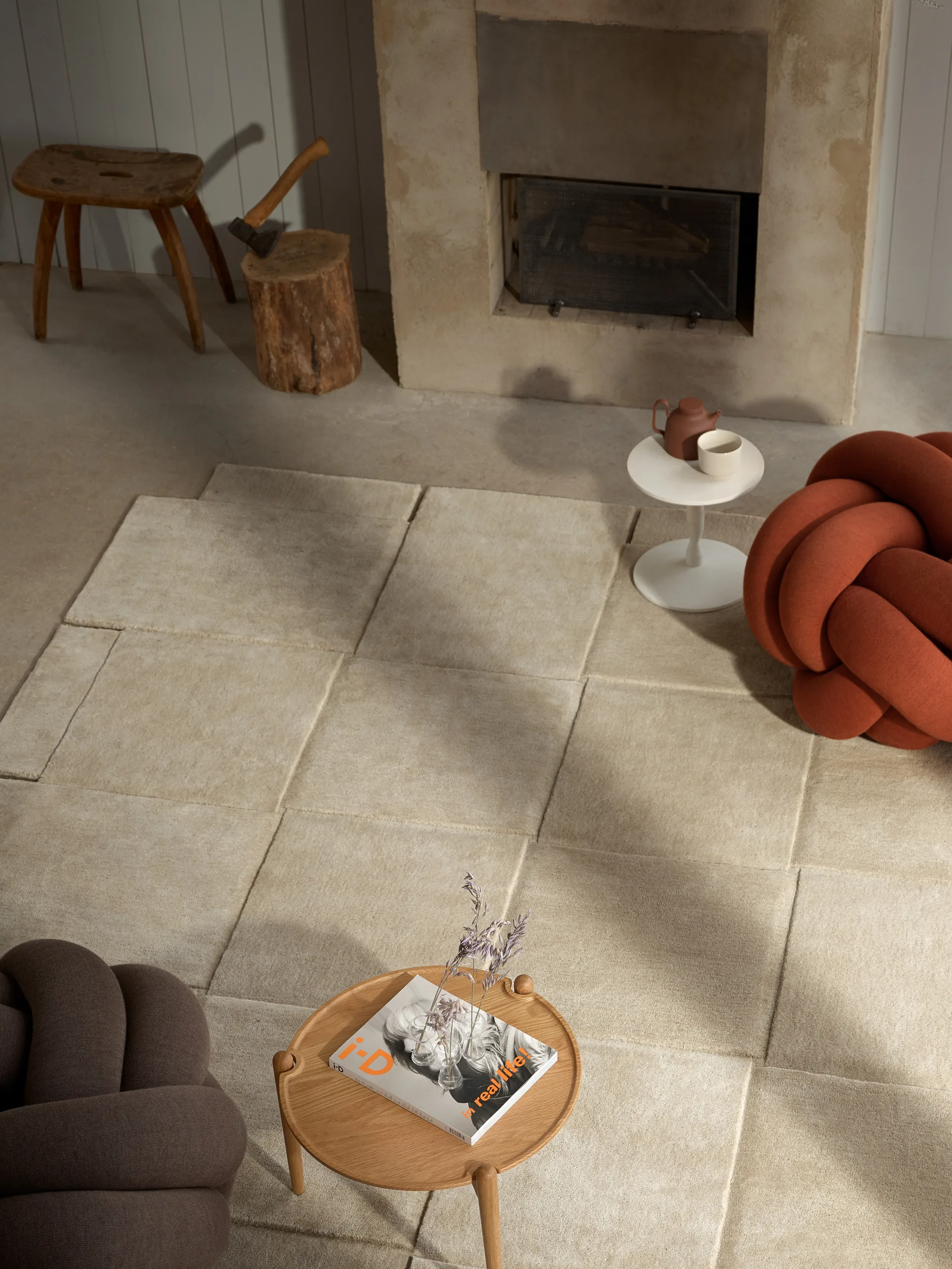 Dywan Basket beige, 245x245 cm Design House Stockholm