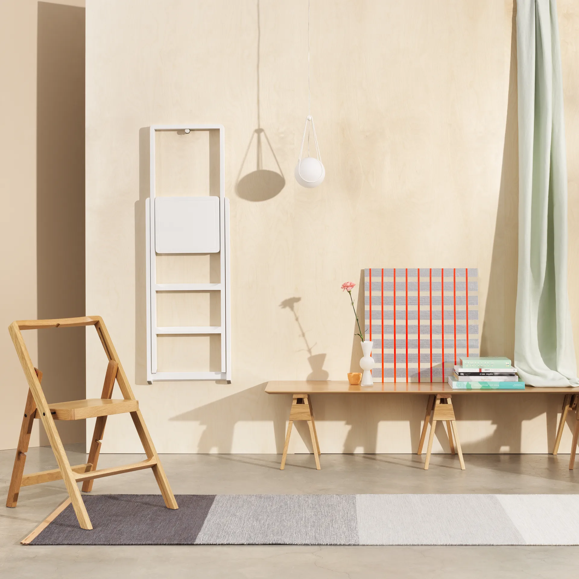 Dywan Fields 80x250 cm, Niebiesko-szary Design House Stockholm