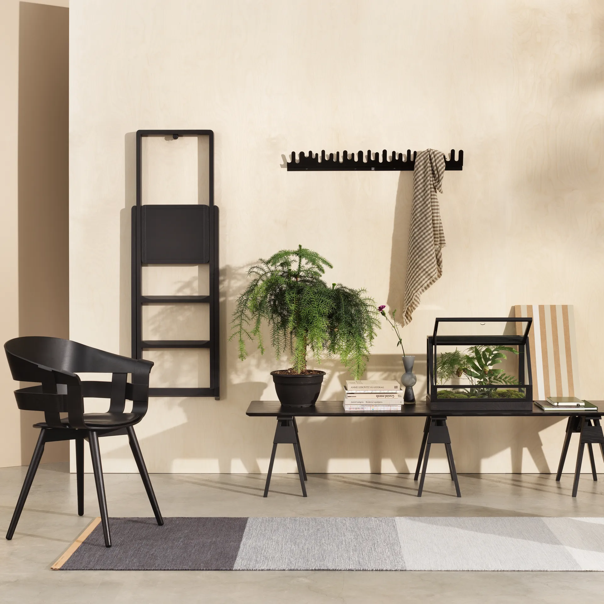Dywan Fields 80x250 cm, Niebiesko-szary Design House Stockholm