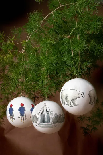 Elsa Beskow Bombki choinkowe 3 szt - King Winter - Design House Stockholm