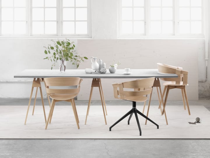 Krzesło biurowe Wick Chair, dąb-szary metalnoga Design House Stockholm