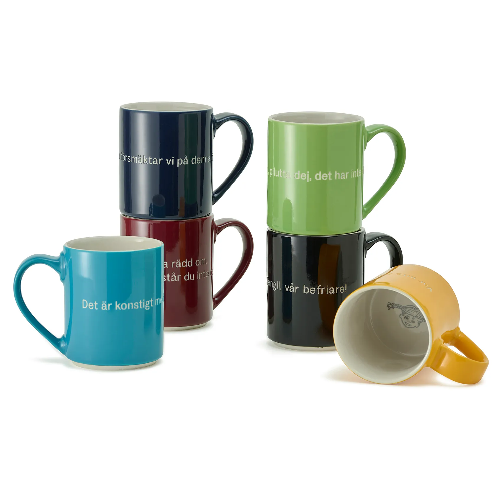 Kubek Astrid Lindgren, bez tabaki przez dwa dni, Tekst szwedzki Design House Stockholm