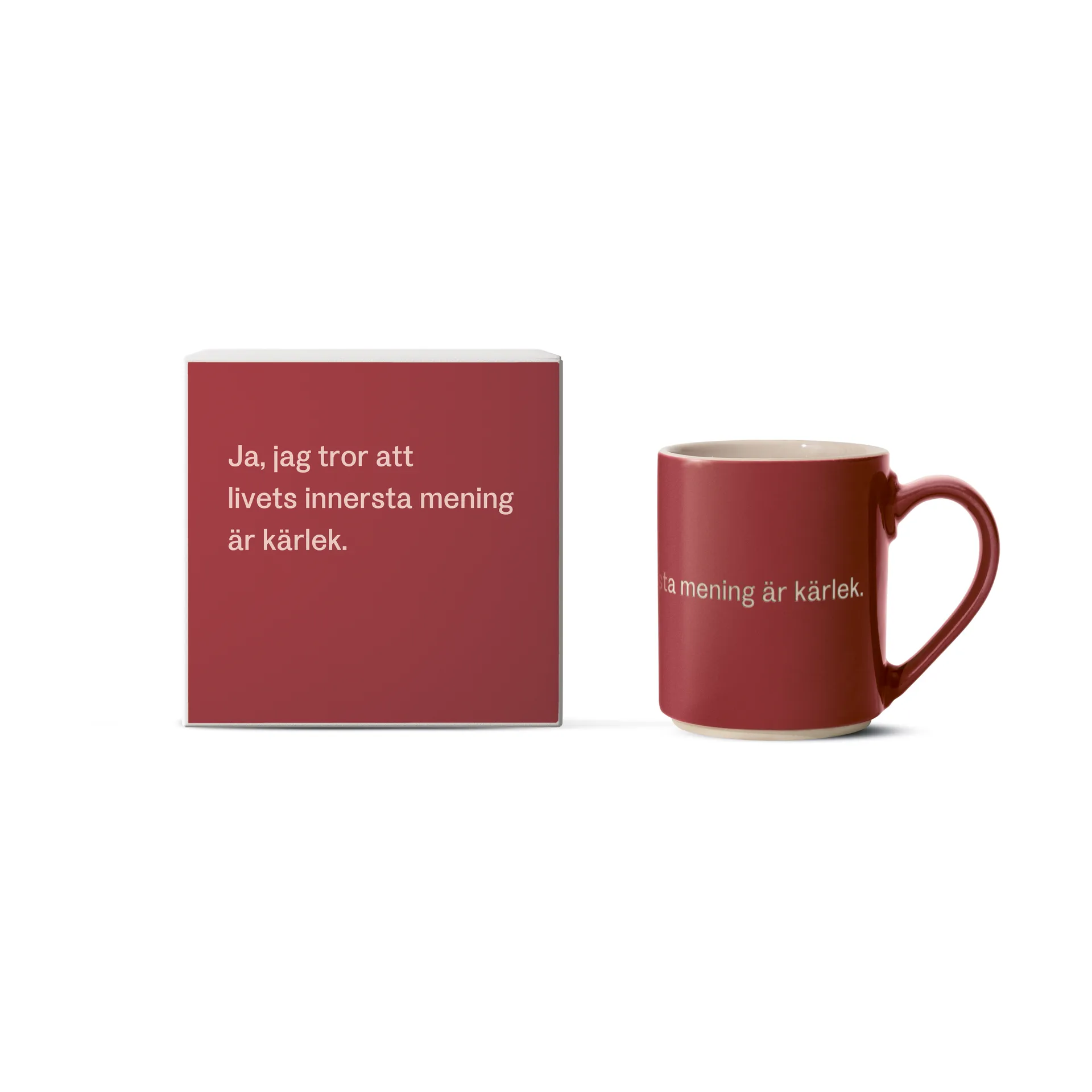 Kubek Astrid Lindgren, ja, jag tror att livets…, Szwedzki tekst Design House Stockholm